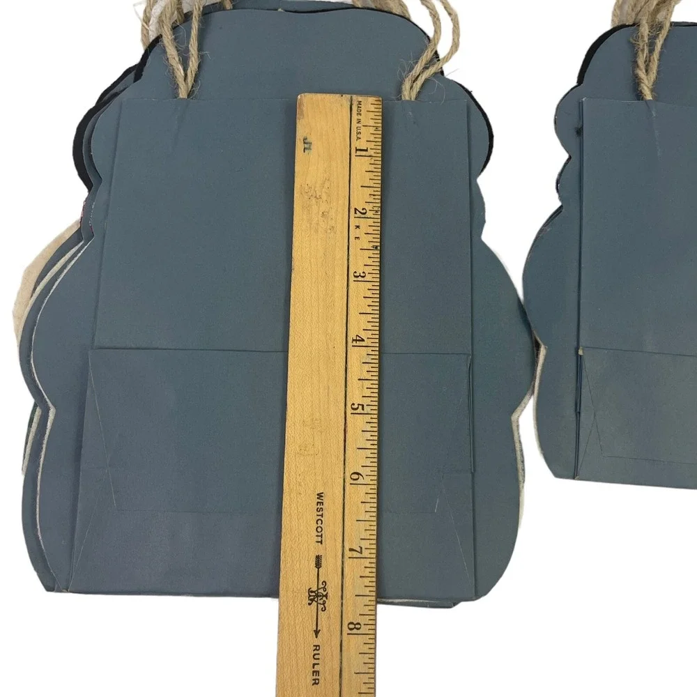 Snowman Gift Bags w Rope Handles Multi Size 3-D  (Pack of‎ 11) Christmas Holiday